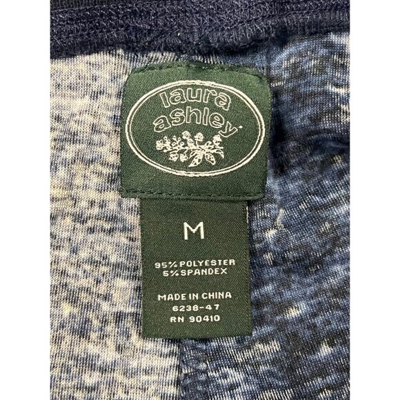 Laura Ashley Womens Navy Heather Lounge Pants Size Medium M Velour Comfort New - Picture 5 of 8